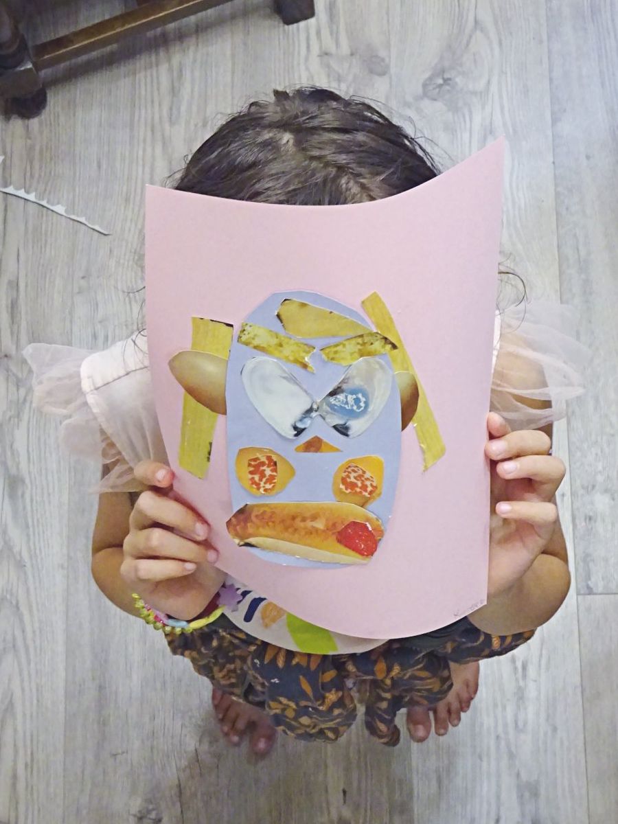 image de l'atelier artistique « Papier-ciseaux-colle » animé par Bill Noir à l'espace sans nom